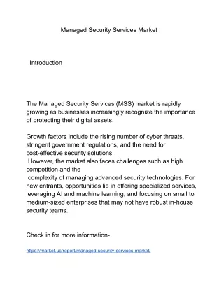 managed security services market