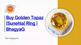 Buy Golden Topaz (Sunehla) Ring  BhagyaG