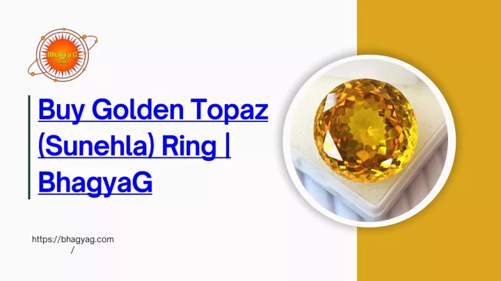 buy golden topaz sunehla ring bhagyag