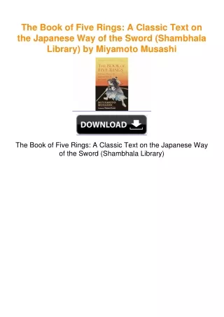 The Book of Five Rings: A Classic Text on the Japanese Way of the Sword