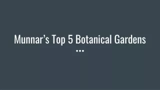 munnar s top 5 botanical gardens