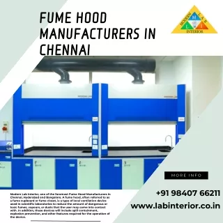 Fume Hood Manufacturers In Chennai