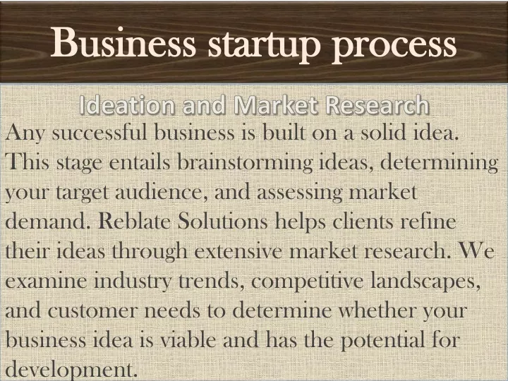 business startup process