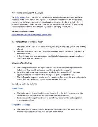 boiler market trends growth analysis