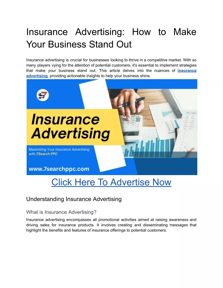 insurance advertising how to make your business