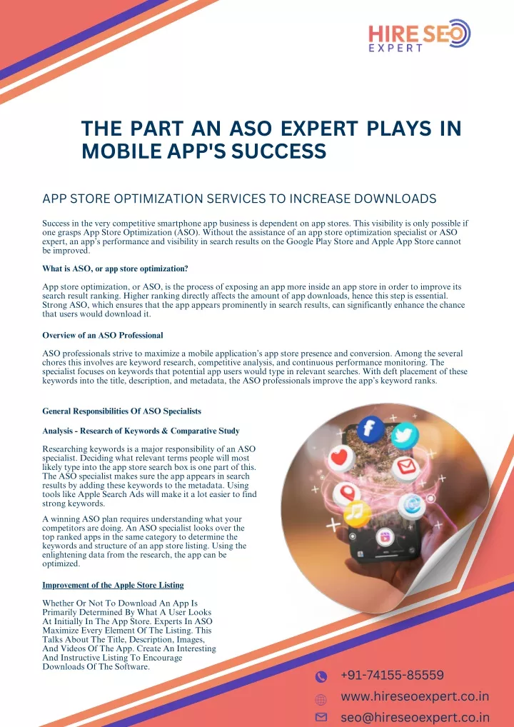 the part an aso expert plays in mobile