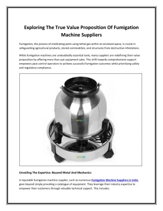 exploring the true value proposition
