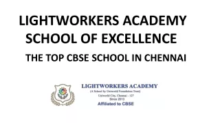 THE TOP CBSE SCHOOL IN CHENNAI