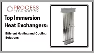 top immersion heat exchangers