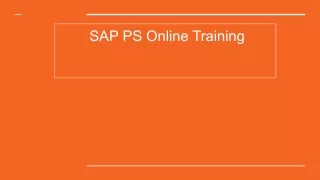 sap ps online training