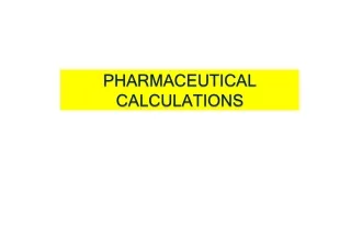 Pharmaceutical Calculations