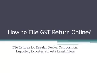 GST Return Filing Online in India
