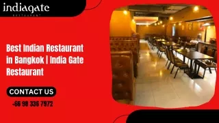 Best Indian Restaurant in Bangkok | India Gate Restaurant