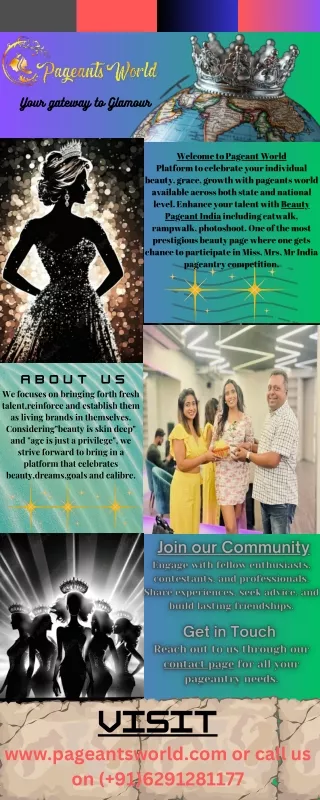 Mr Mrs Miss Beauty pageant queen contest in India | pageantsworld.com