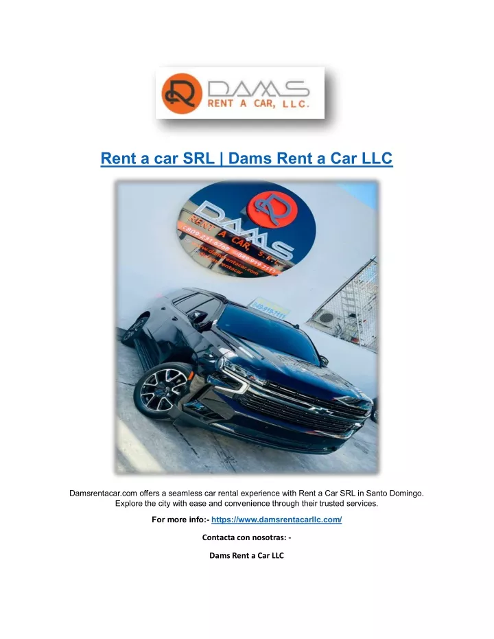 rent a car srl dams rent a car llc