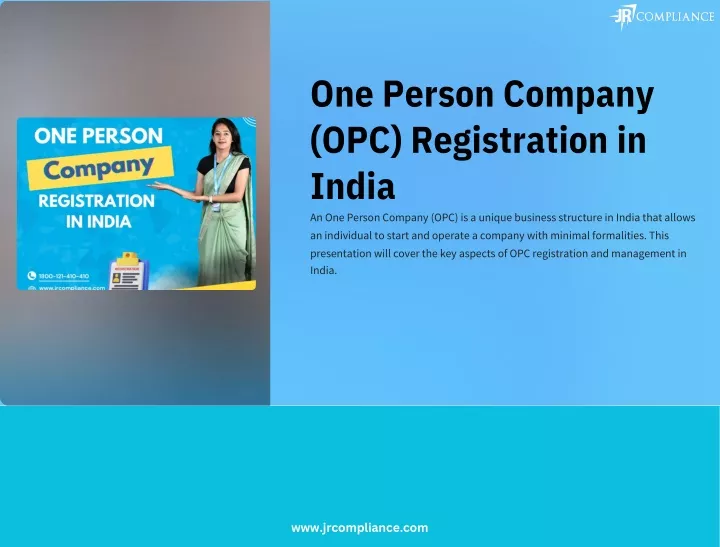 one person company opc registration in india