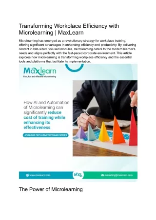 Transforming Workplace Efficiency with Microlearning _ MaxLearn