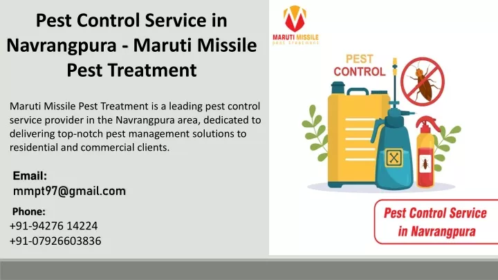 pest control service in navrangpura maruti