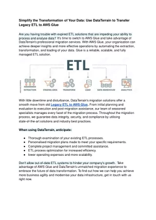 Simplify the Transformation of Your Data_ Use DataTerrain to Transfer Legacy ETL to AWS Glue