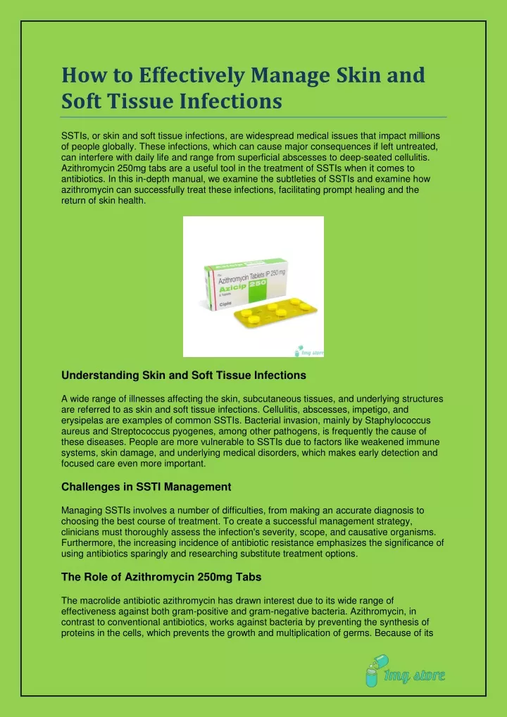 how to effectively manage skin and soft tissue