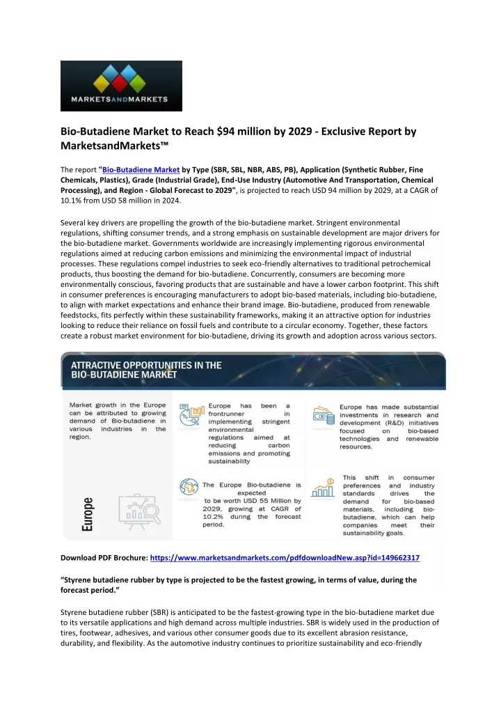 bio butadiene market to reach 94 million by 2029