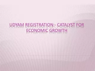 udyam registration catalyst for economic growth