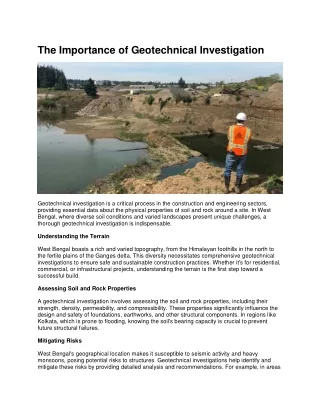 the importance of geotechnical investigation