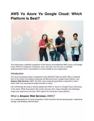 aws vs azure vs google cloud which platform