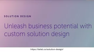 Solution Design Services