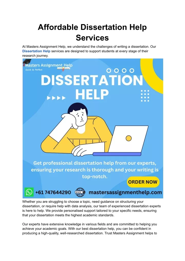 affordable dissertation help services