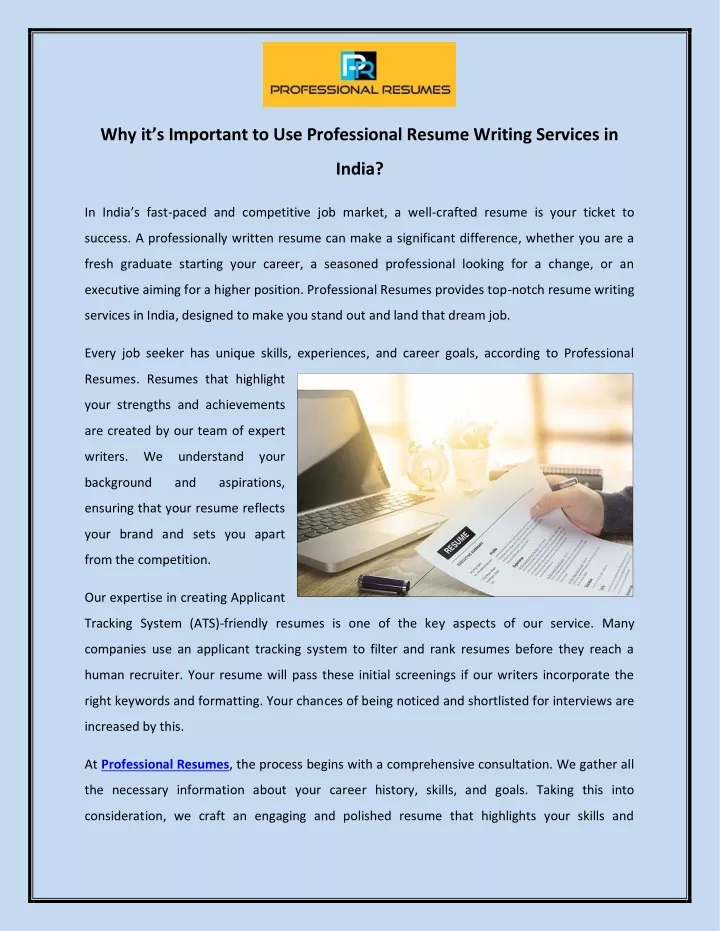 why it s important to use professional resume