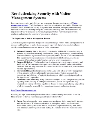 Best visitor management app