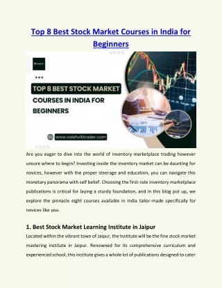 Top 8 Best Stock Market Courses in India for Beginners