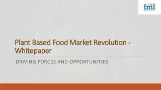 Plant-Based Food Market Outlook