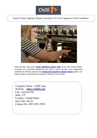 Expert Online Appliance Repair Assistance Fix Your Appliances with Confidence
