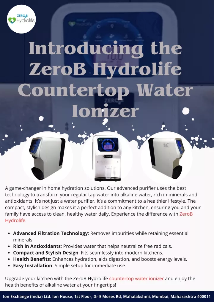 introducing the zerob hydrolife countertop water