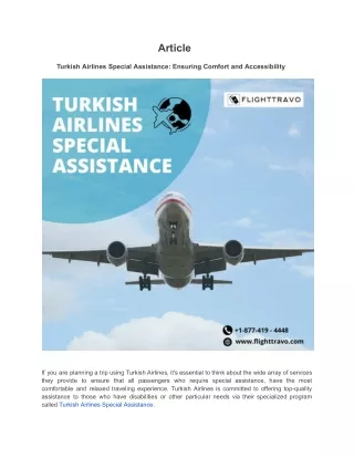 Turkish Airlines Special Assistance