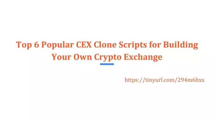 top 6 popular cex clone scripts for building your own crypto exchange