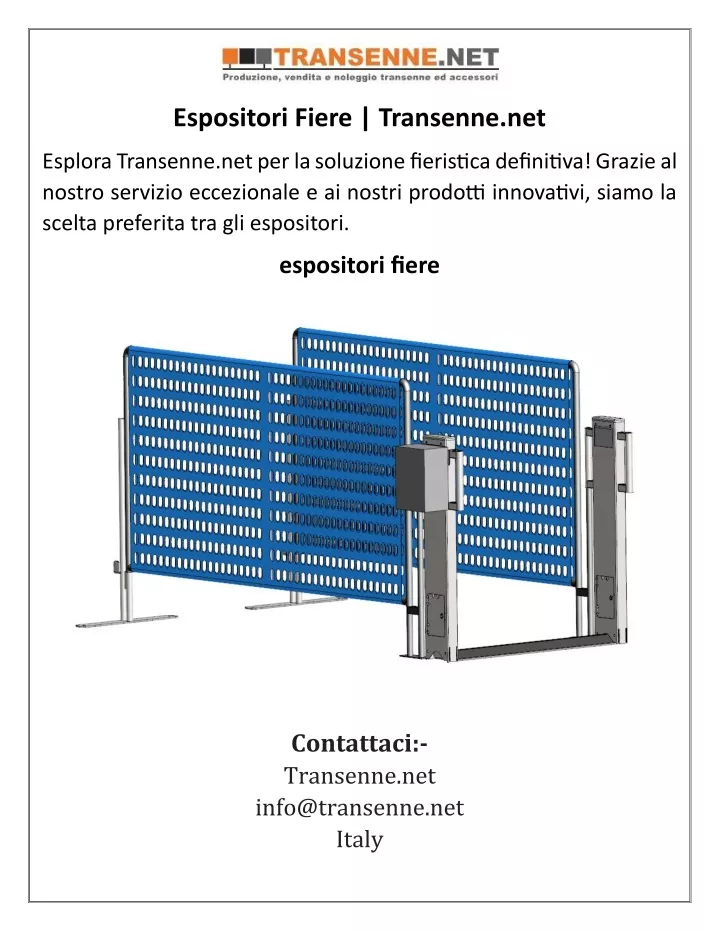 espositori fiere transenne net