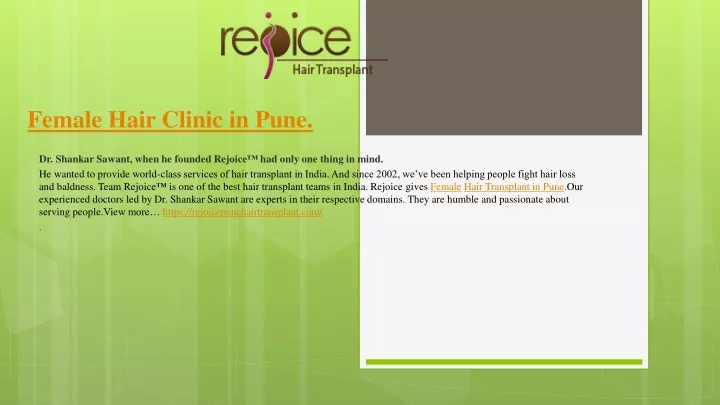 female hair clinic in pune