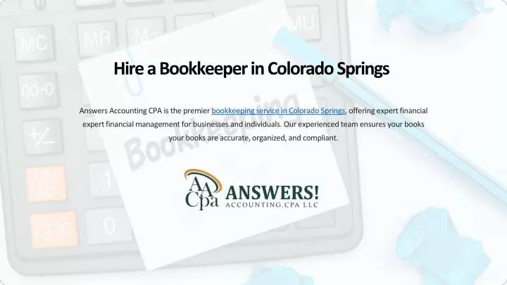 hire a bookkeeper in colorado springs