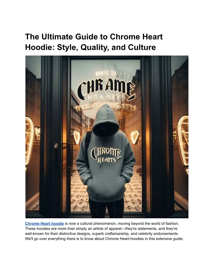 the ultimate guide to chrome heart hoodie style