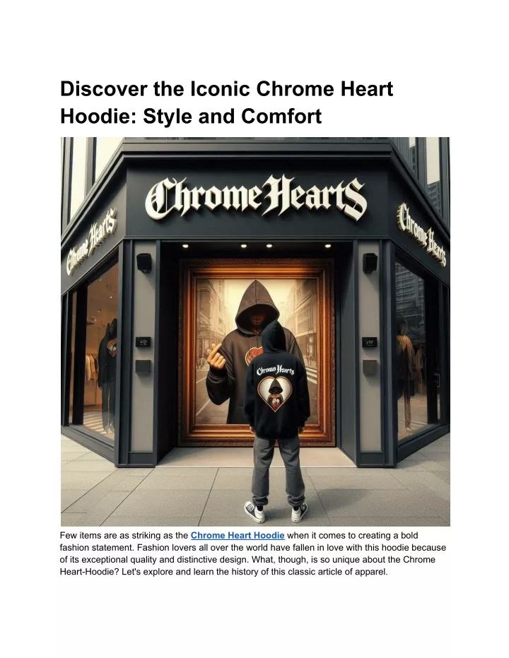 discover the iconic chrome heart hoodie style