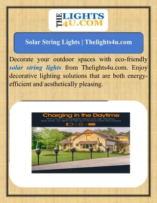 Solar String Lights   Thelights4u.com