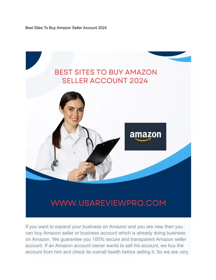 best sites to buy amazon seller account 2024