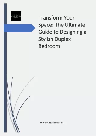 Transform Your Space The Ultimate Guide to Designing a Stylish Duplex Bedroom