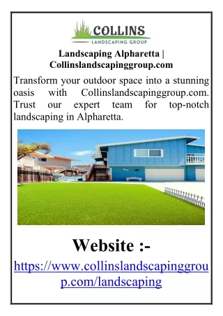 Landscaping Alpharetta | Collinslandscapinggroup.com