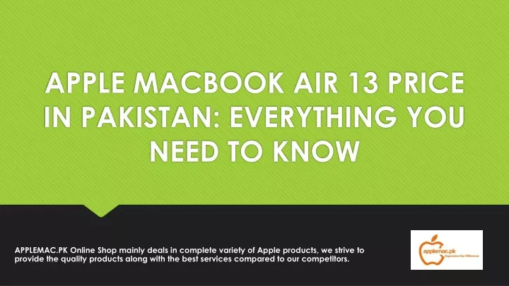 apple macbook air 13 price in pakistan everything you need to know