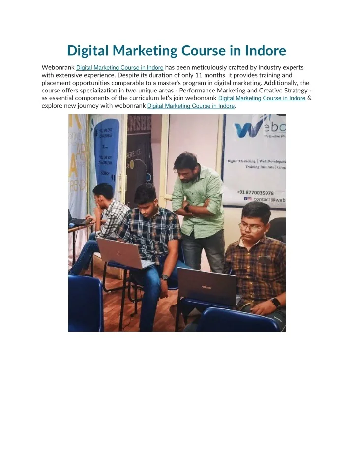 PPT - Digital Marketing Course in Indore PowerPoint Presentation, free ...