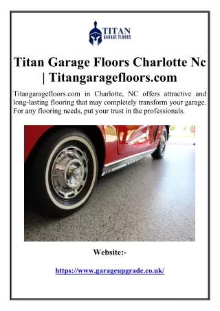 Titan Garage Floors Charlotte Nc | Titangaragefloors.com